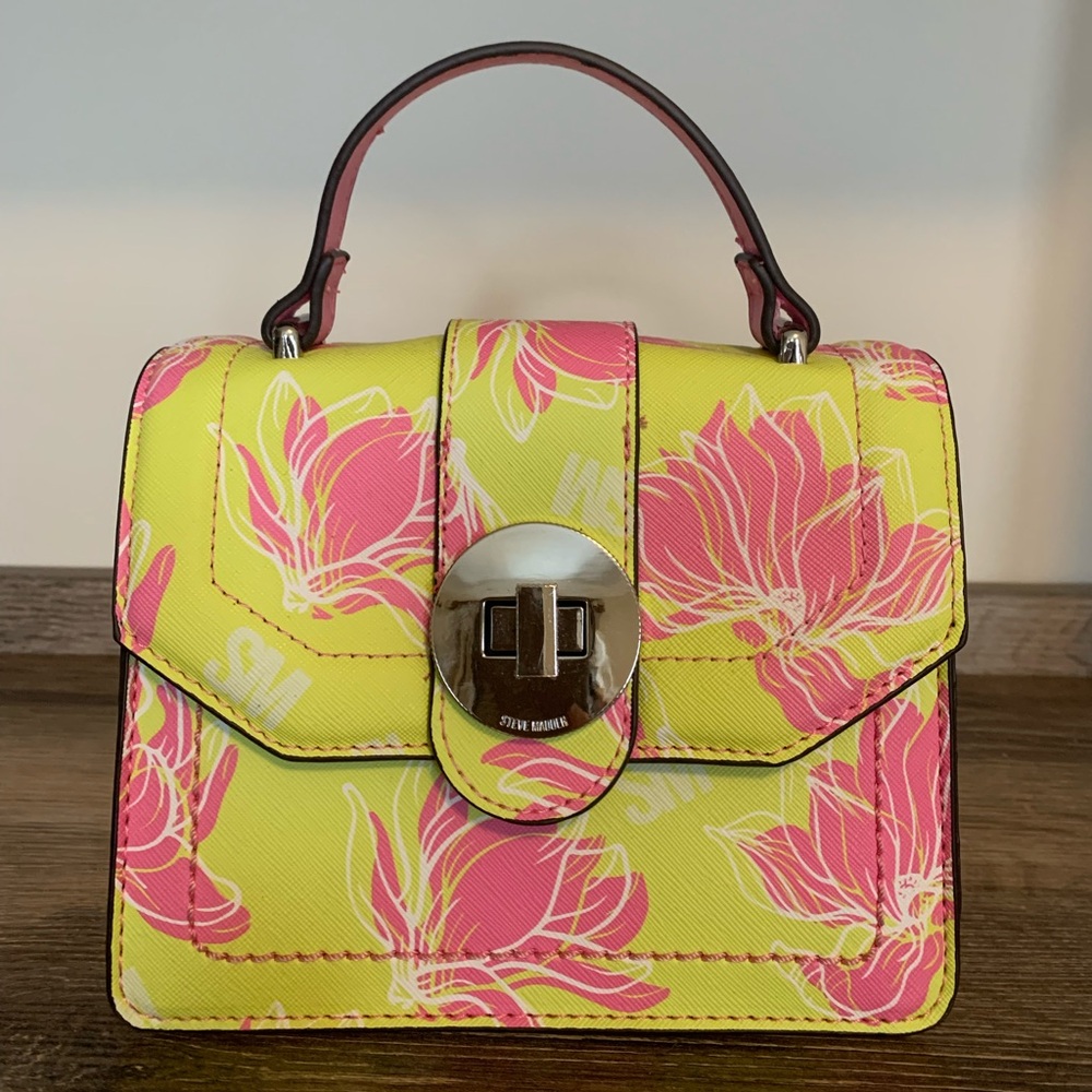 Steve Madden Yellow and Pink Floral Women's Bag